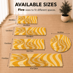 Orange Summer Vibe Modern Rug, Colorful Sunny Doormat, Custom Design Living Room Carpet Gift for New House, Cute Mushroom NonSlip Bathmat