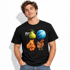 Prepare 4 Chicken Funny Rebus Puzzle Visual Wordplay Men's T-Shirt