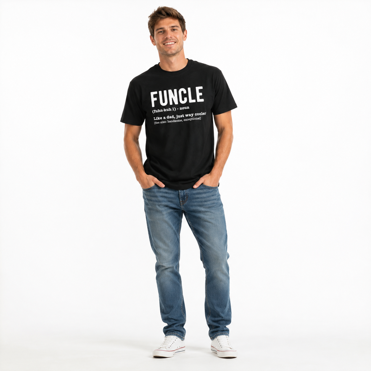 FUNCLE Funny Uncle Definition Graphic T-Shirt Cool Family Gift for Men