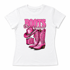 Women Western Cowgirl T-Shirt Pink Cowboy Boots Hat Graphic Rodeo Summer Tee