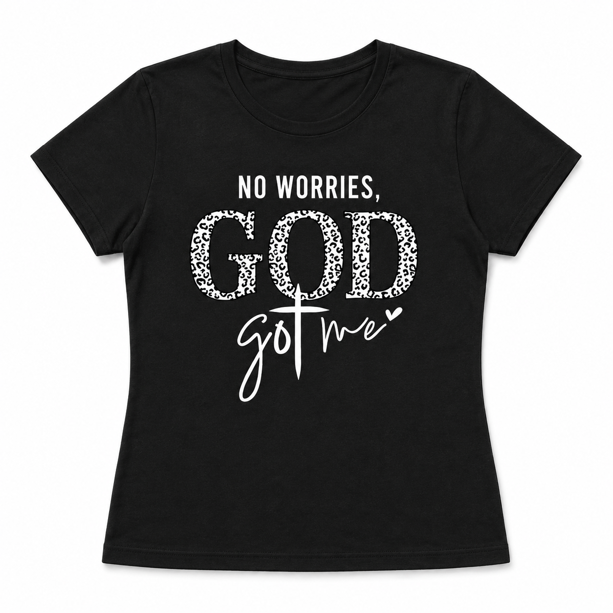 Women God Got Me Faith Graphic T-Shirt Casual Crew Neck Summer Tee Top