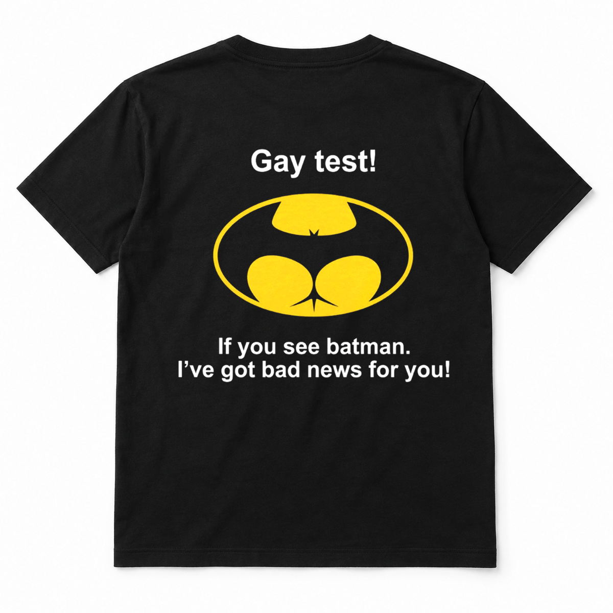 Funny Gay Test Bat Symbol Optical Illusion Joke Men's T-Shirt