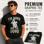 I'm Here for the Boos Funny Ghost Halloween Spooky Graphic Men's T-Shirt