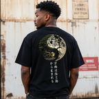 Yin Yang Tree of Life Graphic Tee - Japanese Zen Balance Aesthetic T-Shirt