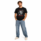 Funny Killer Cat Hockey Mask Meow Halloween Horror Graphic Men's T-Shirt