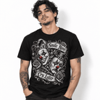Smile Now Cry Later Clown Tattoo Art Men's Graphic T-Shirt
