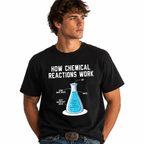 Funny Chemistry Teacher Graphic T-Shirt Chemical Reaction Science Tee for Men