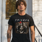 Horror Friends Graphic T-Shirt Funny Scary Clown Casual Black Streetwear Tee