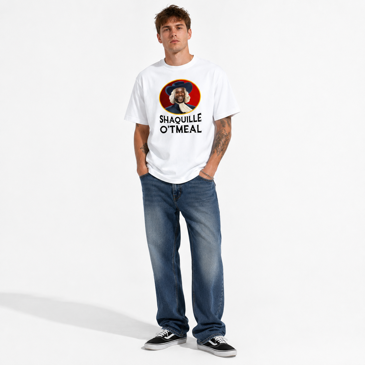 Funny Oatmeal Meme Graphic T-Shirt for Men Streetwear Humor Tee