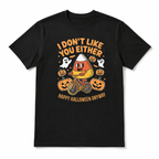 I Don't Like You Either Funny Candy Corn Halloween Graphic Men's T-Shirt