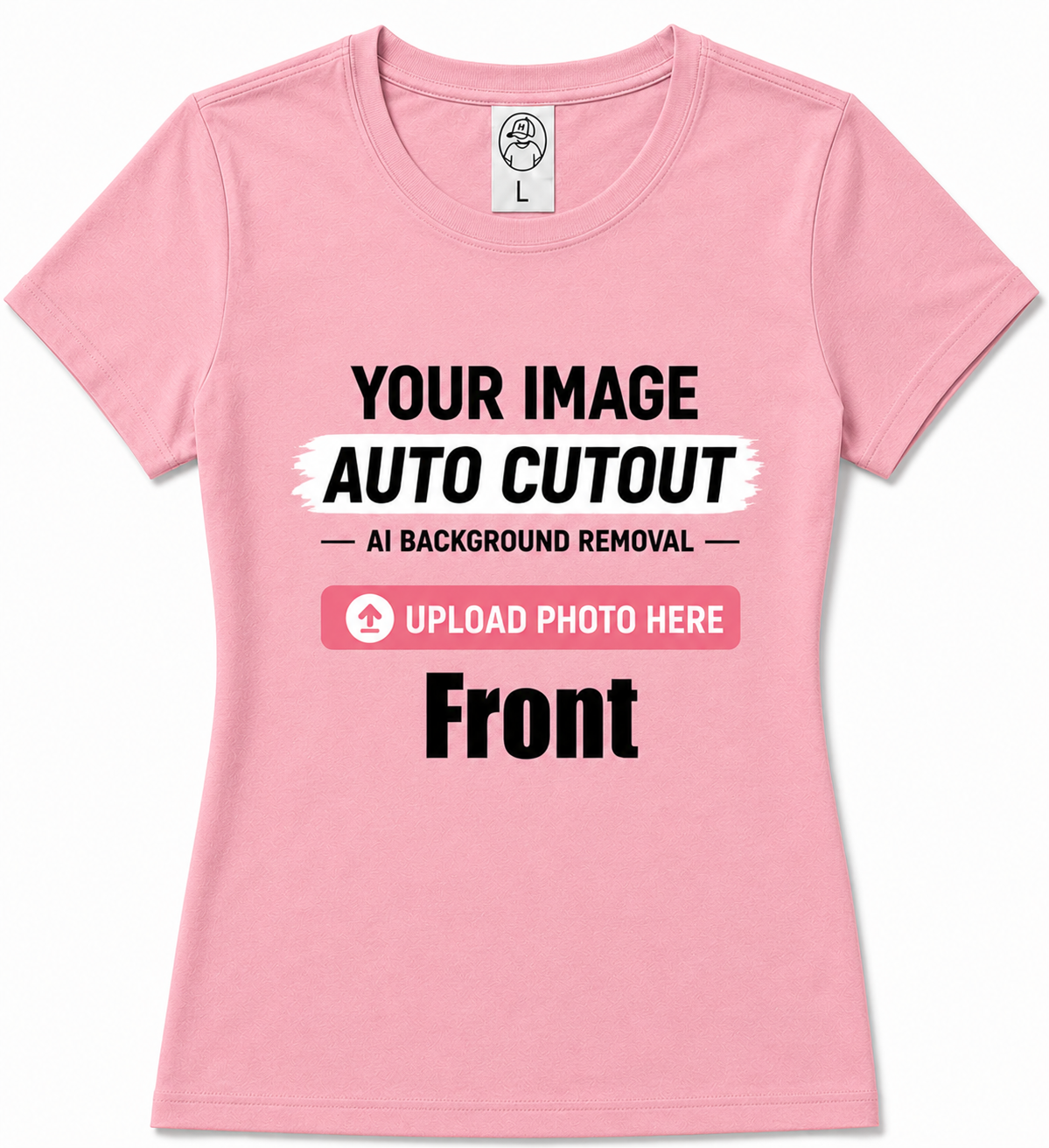 Women’s Custom Photo T-Shirt – Personalized Image, Text or Logo Short Sleeve Tee