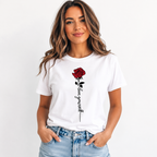 Love Yourself Rose T-Shirt | Minimalist Floral Empowerment Graphic Tee