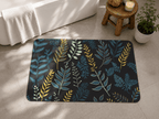 Botanical Entryway Mat with Quick Dry Super Absorbent Non Slip Fern Design