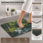 Anime Forest Bath Rug Quick Dry Super Absorbent Non Slip Vibrant Nature Decor