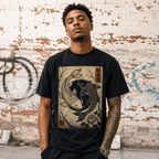 Japanese Koi Fish Yin Yang T-Shirt - Traditional Zen Art Graphic Tee