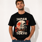Tokyo Japan Graphic T Shirt Vintage Travel Landmark Casual Streetwear Tee