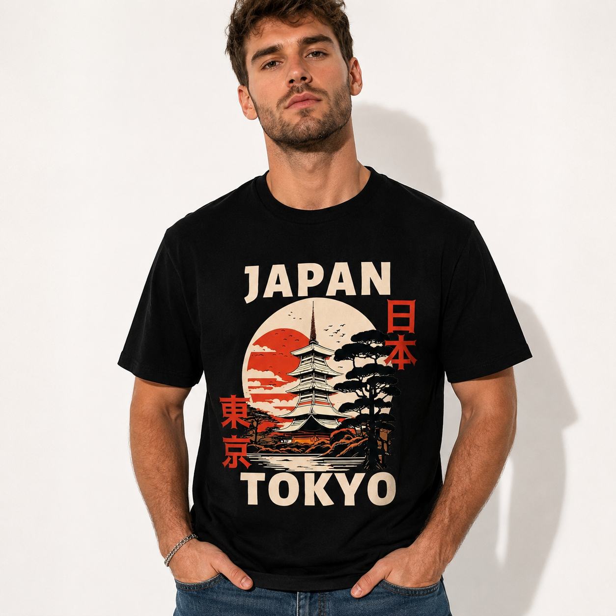 Tokyo Japan Graphic T Shirt Vintage Travel Landmark Casual Streetwear Tee
