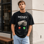 Money In Call Cash Funny Business Graphic Men’s T-Shirt Hustle Humor Tee