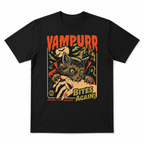 Vampurr Bites Again Vampire Cat Halloween Spooky Vintage Graphic Men's T-Shirt