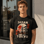 Tokyo Japan Graphic T Shirt Vintage Travel Landmark Casual Streetwear Tee