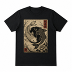 Japanese Koi Fish Yin Yang T-Shirt - Traditional Zen Art Graphic Tee