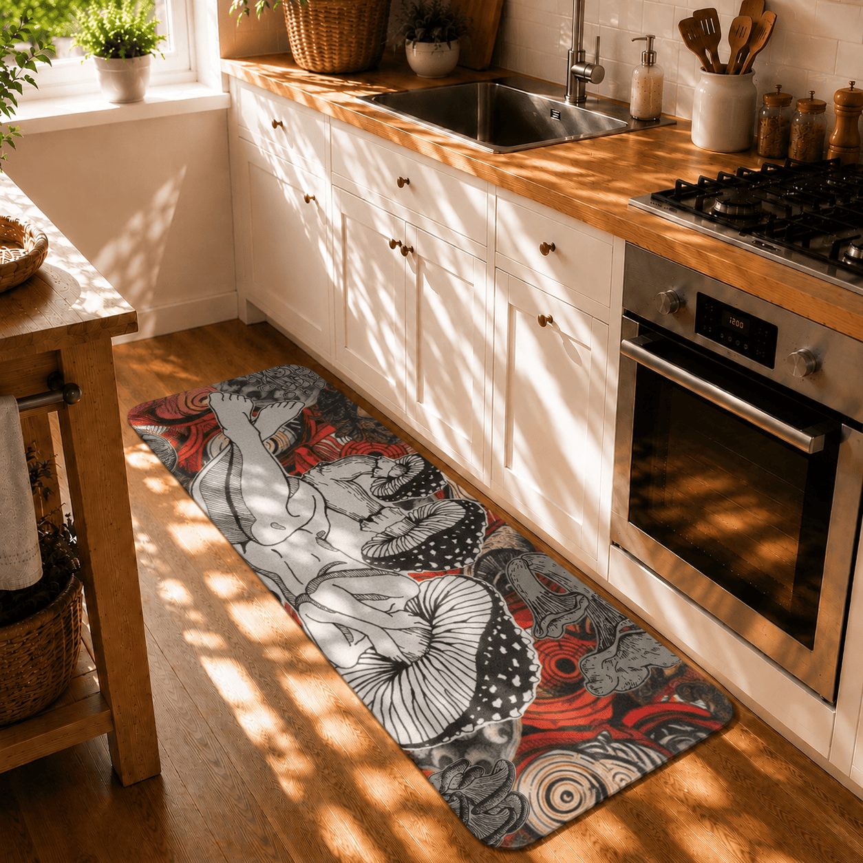 Trippy Eyes Bath Rug Quick Dry Super Absorbent Non Slip Psychedelic Decor
