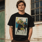 Vintage Japanese Samurai Warrior Ukiyo-e Anime Style Graphic Men’s Art T-Shirt