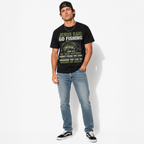 Instructed to Go Fishing Christian Bass Fishing Graphic T Shirt Faith Gift
