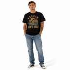 Hookin' Ain't Easy Vintage Fishing Graphic T Shirt Fish Hook Angler Gift