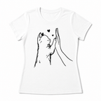Women's Cat Paw Graphic T-Shirt Cute Pet Lover Casual Crew Neck Short Sleeve Tee