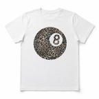 Leopard Print 8 Ball Retro Billiards Graphic Men's T-Shirt