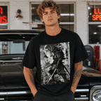 Vintage Samurai Graphic T-Shirt Urban Streetwear Japanese Warrior Tee