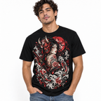 Hannya Oni Mask Geisha Koi Japanese Tattoo Art Graphic Men's T-Shirt