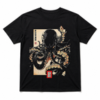 Dark Octopus Japanese Art Graphic T-Shirt Retro Ocean Streetwear Casual Tee