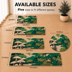 Botanical Mushroom Bath Mat Quick Dry Super Absorbent Non Slip Forest Design