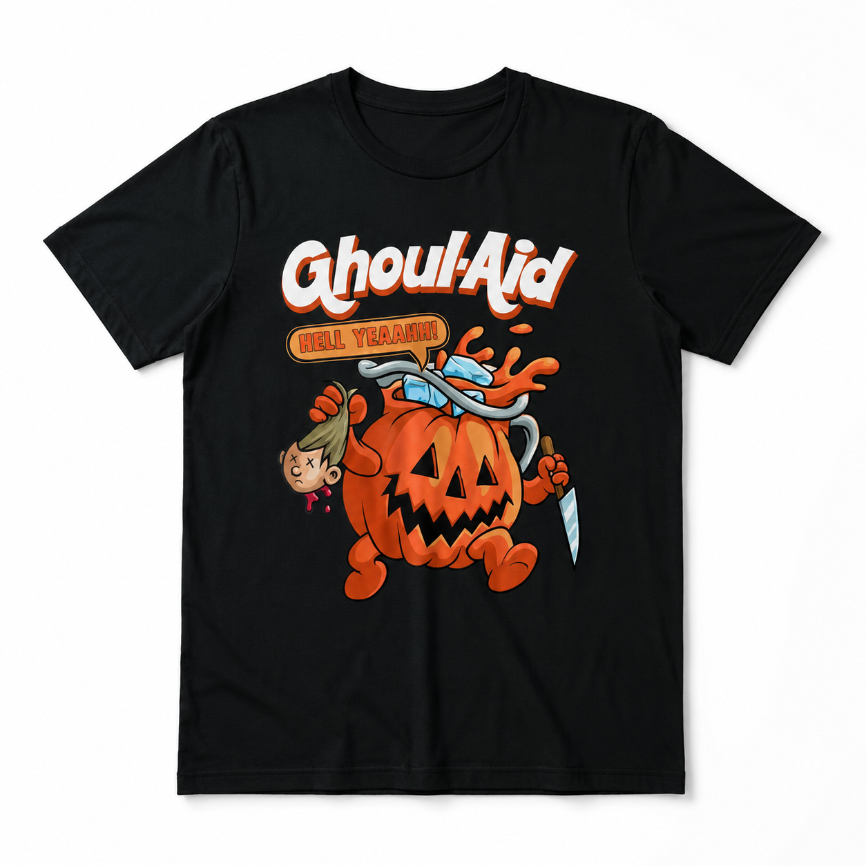 Ghoul Aid Funny Halloween Pumpkin Monster Spooky Horror Graphic Men's T-Shirt