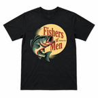 Fishers of Men Matthew 4:19 Bass Fishing T Shirt Christian Graphic Tee Gift