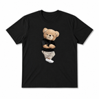 Cute Teddy Bear Graphic T-Shirt Men Funny Cartoon Casual Street Tee