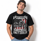 Biker Grandpa Like a Normal Grandpa Only Cooler Motorcycle Men's T-Shirt