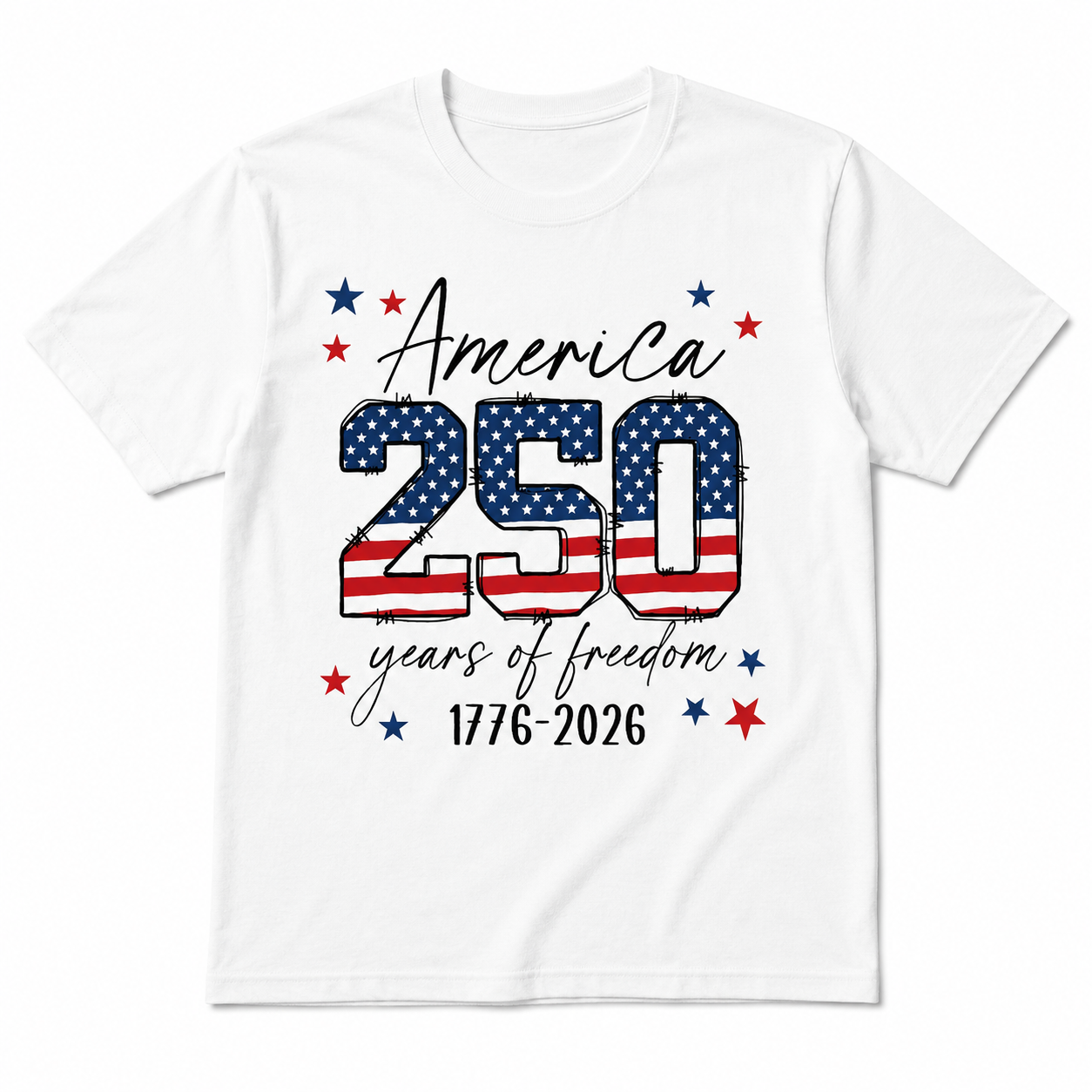 USA 250th Anniversary America 250 Years of Freedom 1776-2026 T-Shirt