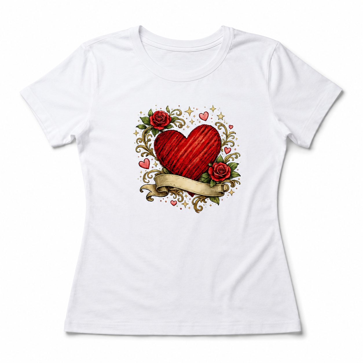 Women's Heart Bird Graphic T-Shirt Cute Nature Casual Summer Tee Top