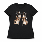 Leopard Stiletto Jewel Graphic Tee – Glamour Aesthetic Casual Tshirt