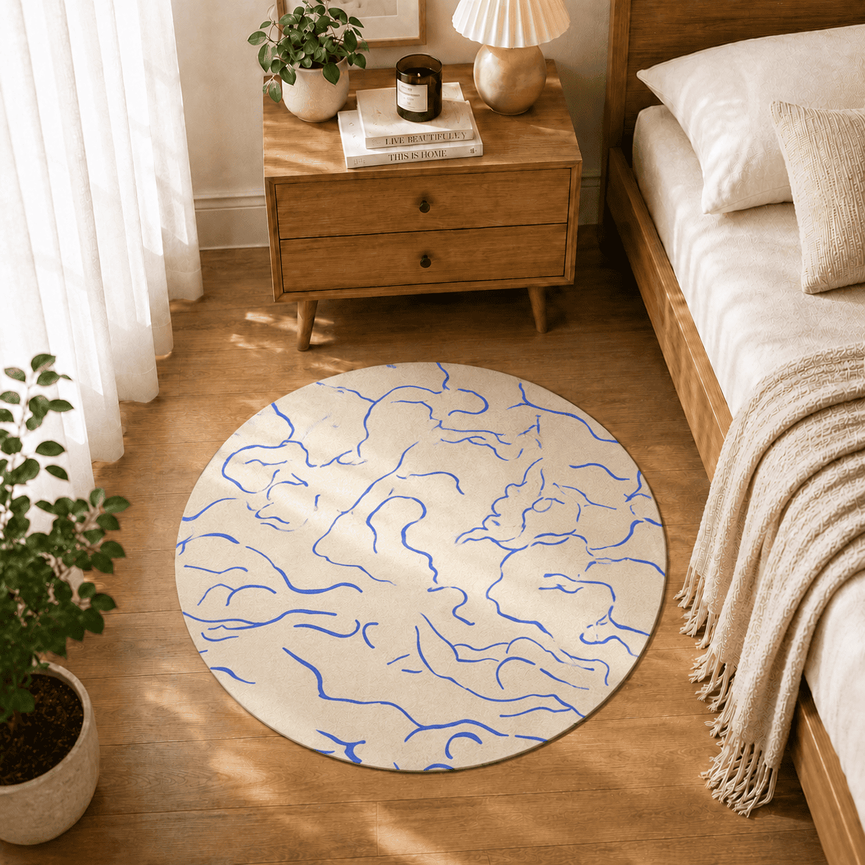 Modern Women Body Bath Mat Quick Dry Super Absorbent Non Slip Abstract Art Decor