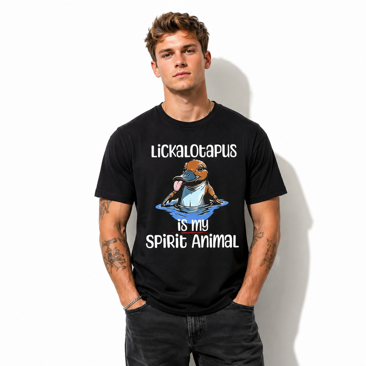 Lickalotapus Funny Duck T-Shirt – Edgy Sarcastic Humor Tee – Urban Streetwear