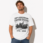 USA 250th Anniversary We The People Patriotic Men's T-Shirt 1776-2026