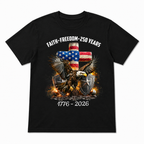 250 Years of America 1776-2026 USA Flag Patriotic Anniversary Men's T-Shirt