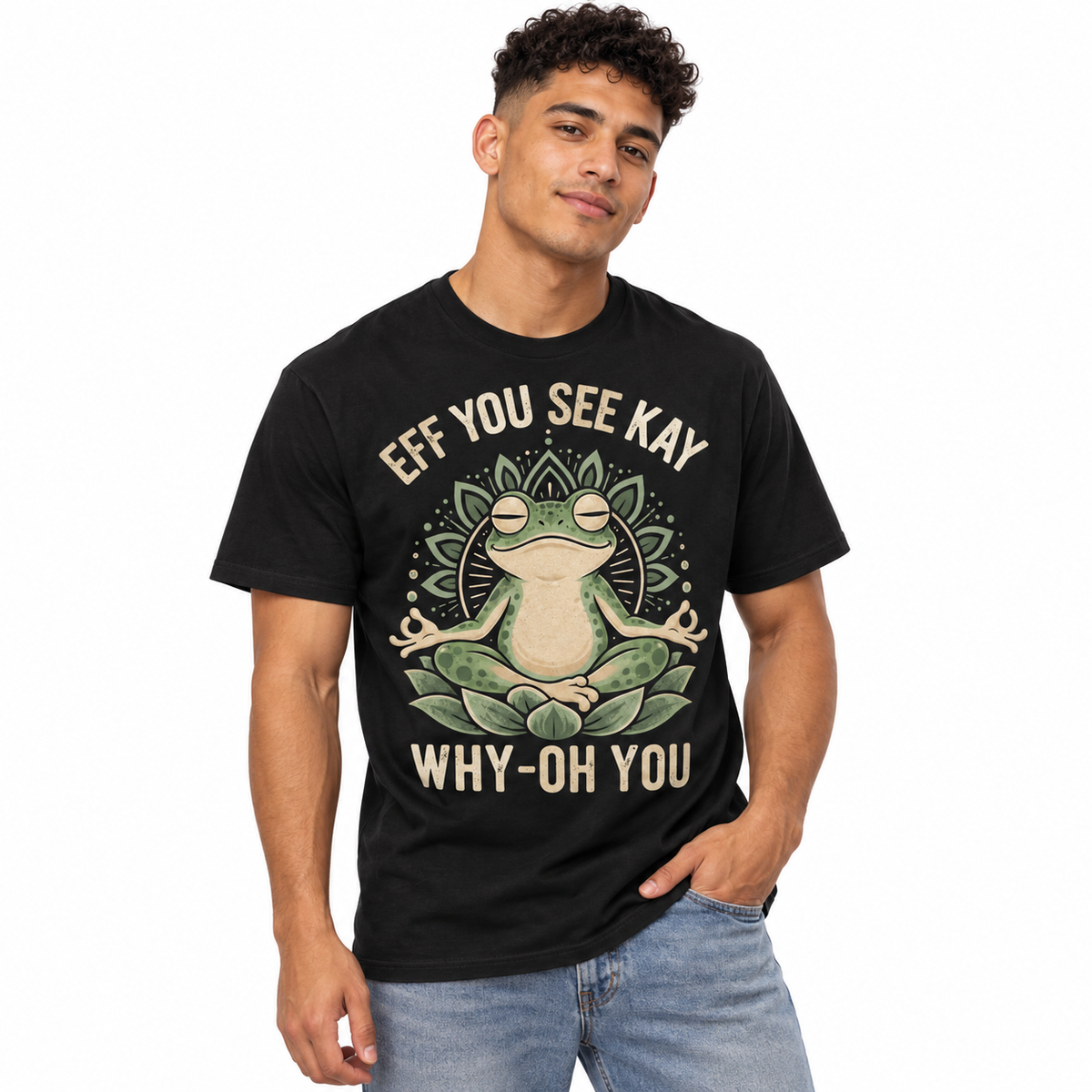 Eff You See Kay Why Oh You Funny Frog Wordplay Graphic Men's T-Shirt