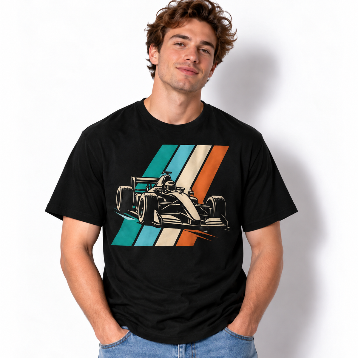 Retro Formula Racing Car Motorsport Men's Graphic T-Shirt
