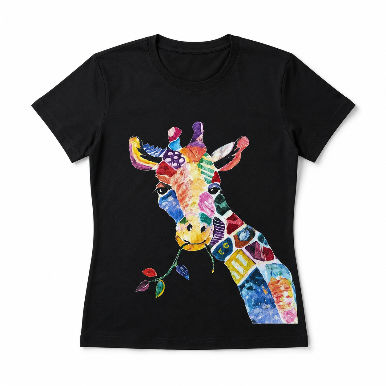 Women Geometric Pattern Graphic T-Shirt Trendy Casual Crew Neck Tee Top