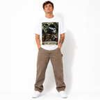 Men's Gothic Monster Lovers Graphic T-Shirt Vintage Horror Tee